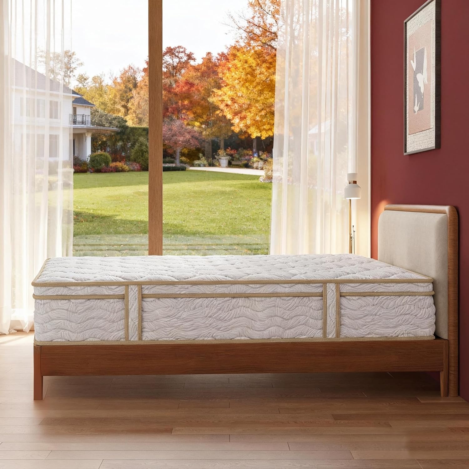 12-Inch Queen Hybrid Mattress in a Box, Medium Firm, Gel Memory Foam + Pocketed Coils, Cooling Cover, Edge Support, Fiberglass-Free, CertiPUR-US, 10-Year Warranty (Queen, 12, 12, Inches)