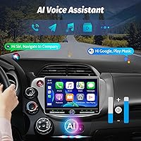 Vista 6 de Estéreo de Coche Doble DIN: Radio de Coche Android de 10 Pulgadas con Pantalla Flotante Táctil Compatible con Apple Carplay y Android Auto, Unidad