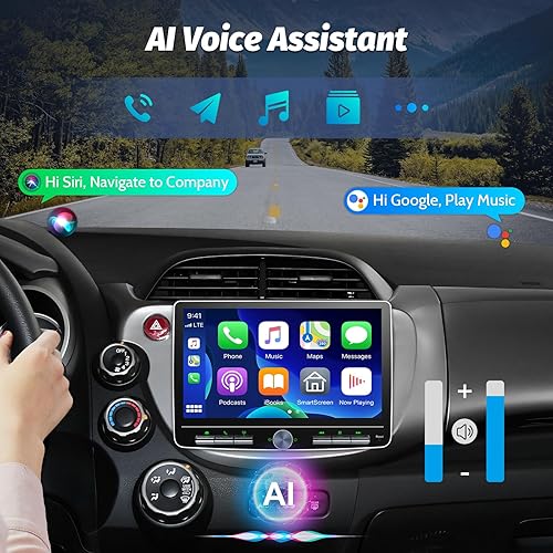 Miniatura 6 de Estéreo de coche doble DIN 10 pulgadas Android doble DIN radio de coche pantalla flotante táctil compatible con Apple Carplay Android Auto, unidad