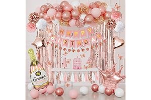 Rose Gold Birthday Party Decorations Kit: Classy Ambiance for Special Occasions