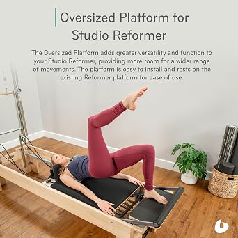 Balanced Body Oversized Platform for Studio Reformer, Pilates Reformer Extender, Reformer Accessories, Nonslip Extender for Home Pilates Gym or Studio Use