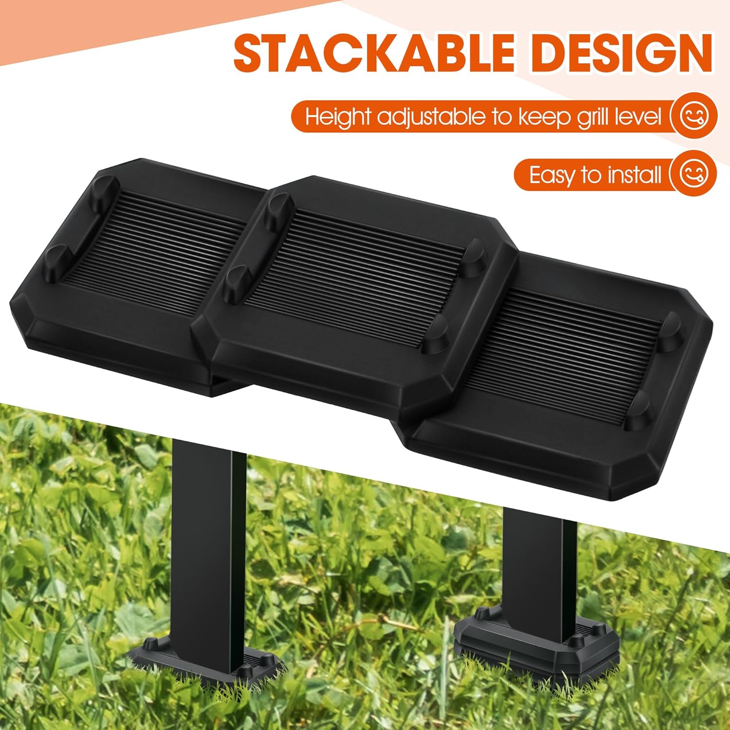 16 Pcs 1/4'' Griddle Leveling Shims Kit Compatible with Blackstone Griddle, Rubber Grill Levelers Outdoor for Most Grills, Keep Flat Top Grill in Level