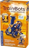 Thames & Kosmos TrainBots 2-in-1 STEAM Kit: Build Steampunk Train & Walking Robots with LED Steam Effects, Ultrasonic Atomizer | Ages 8+