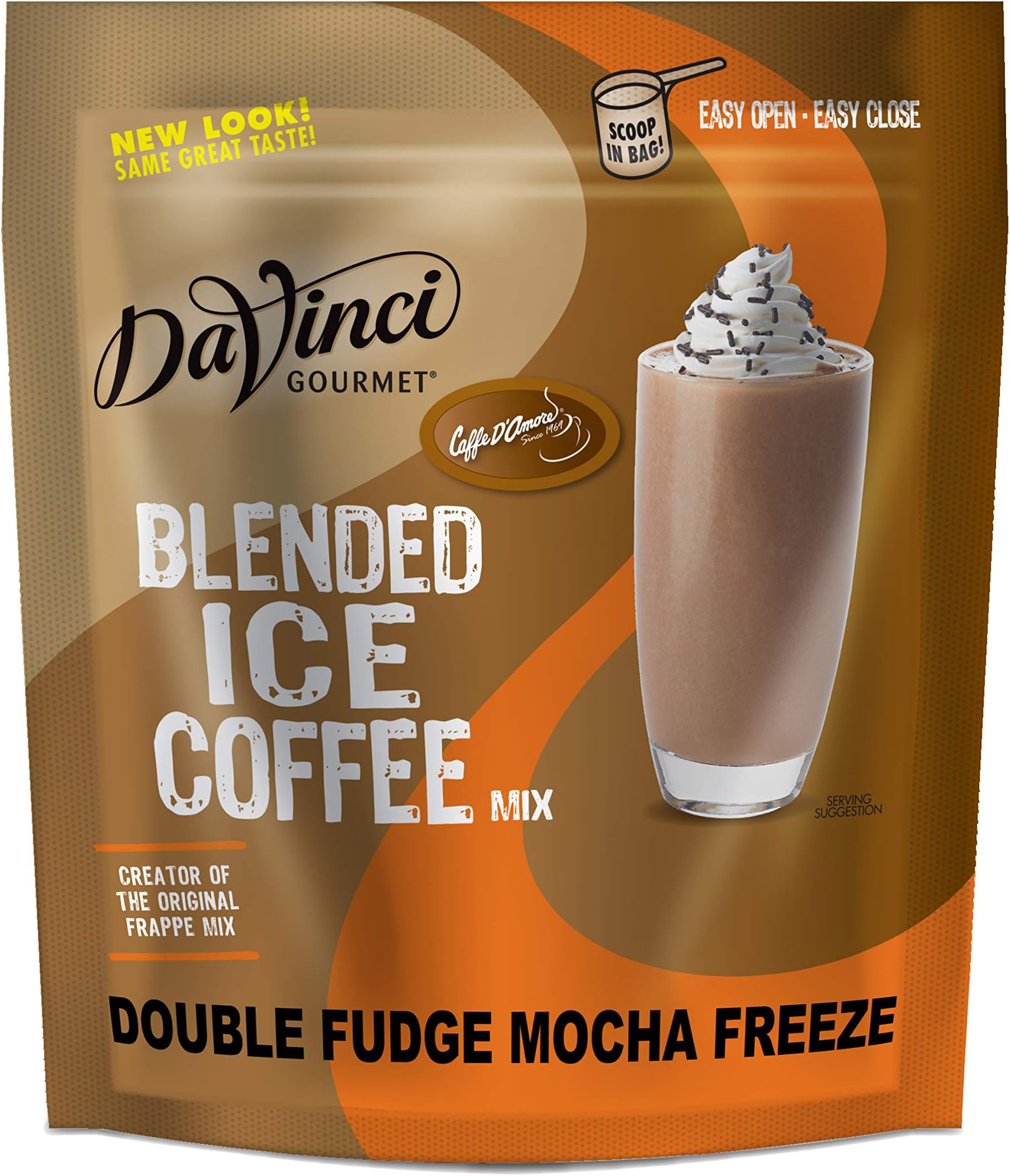 DaVinci Gourmet Iced Coffee Double Fudge Mocha Blended Drink Mix, 3 Pounds