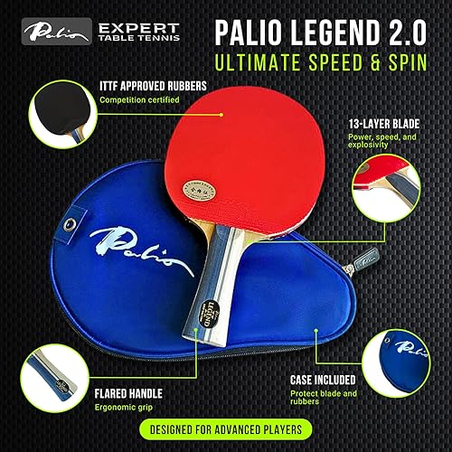 Miniatura 2 de Palio Legend 2 raqueta para tenis de mesa y estuche