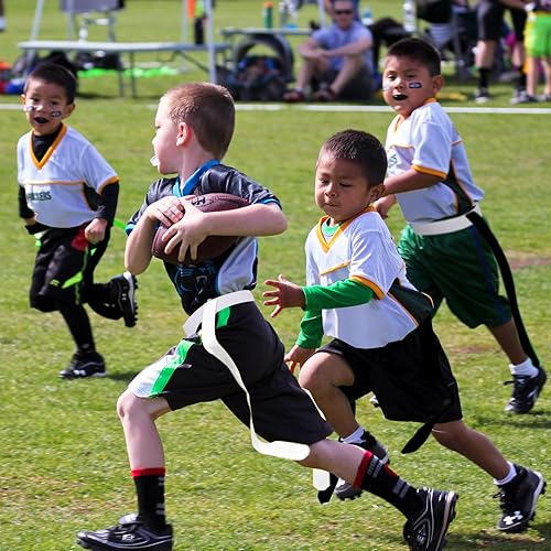Miniatura 6 de Sintege Juego de cinturones de fútbol con bandera de 14 jugadores, bandera de fútbol ajustable y cinturones para jóvenes, niños, adultos, equipos,