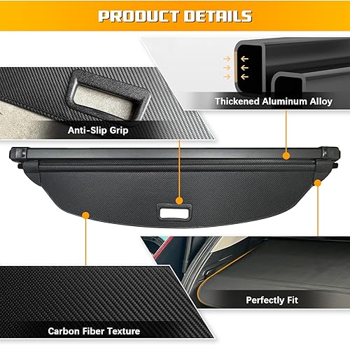 Miniatura 6 de Cubierta de carga para Mazda CX-50 2023 2024, cubierta trasera retráctil mejorada compatible con Mazda CX-50, cubierta de seguridad para maletero,