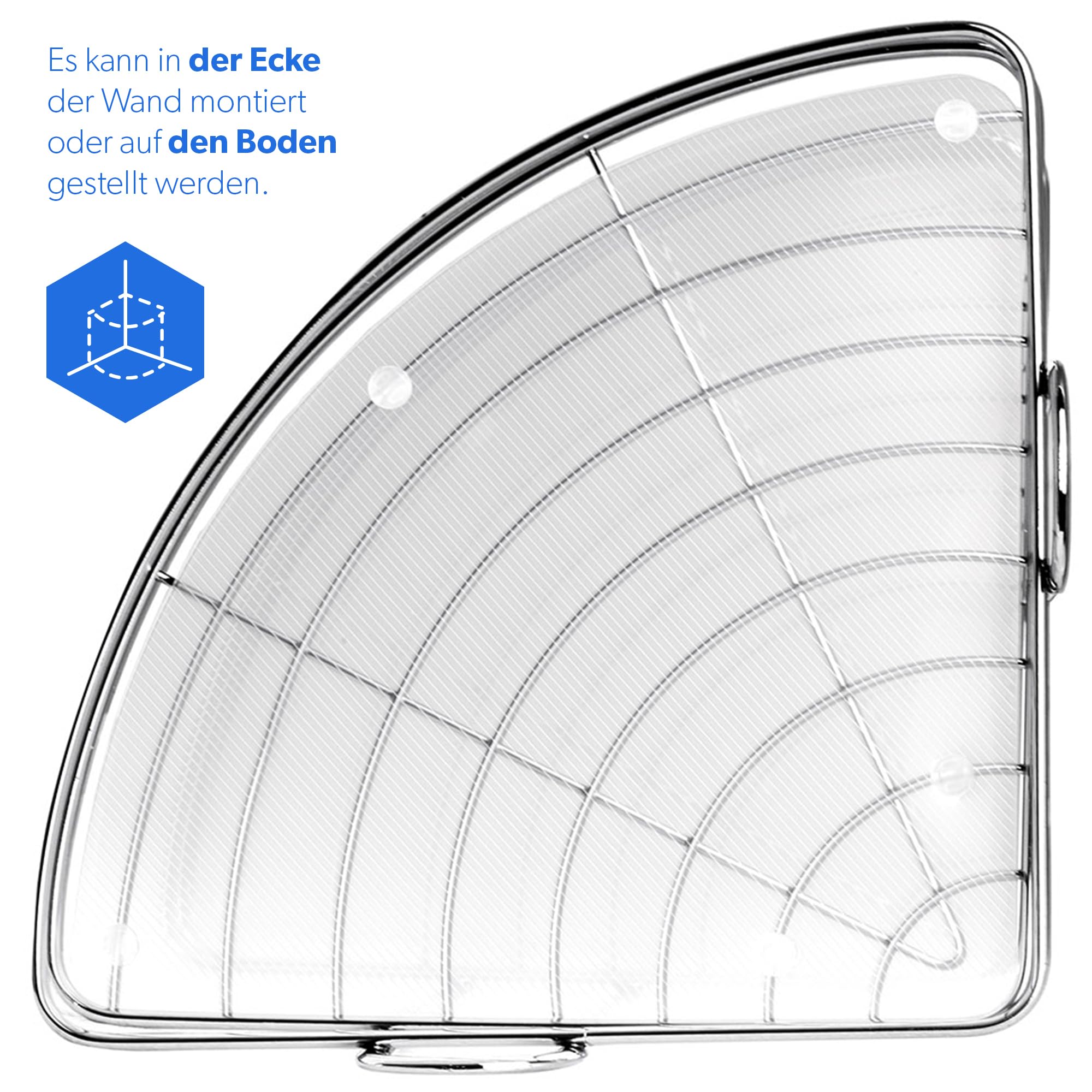 KADAX Duschablage Ecke, Badezimmer Organizer, Eckregal, Badregal, Duschregal, Duschgel und Shampoo Halterung für Dusche, Duschkorb (Silber, 3 Etagen)