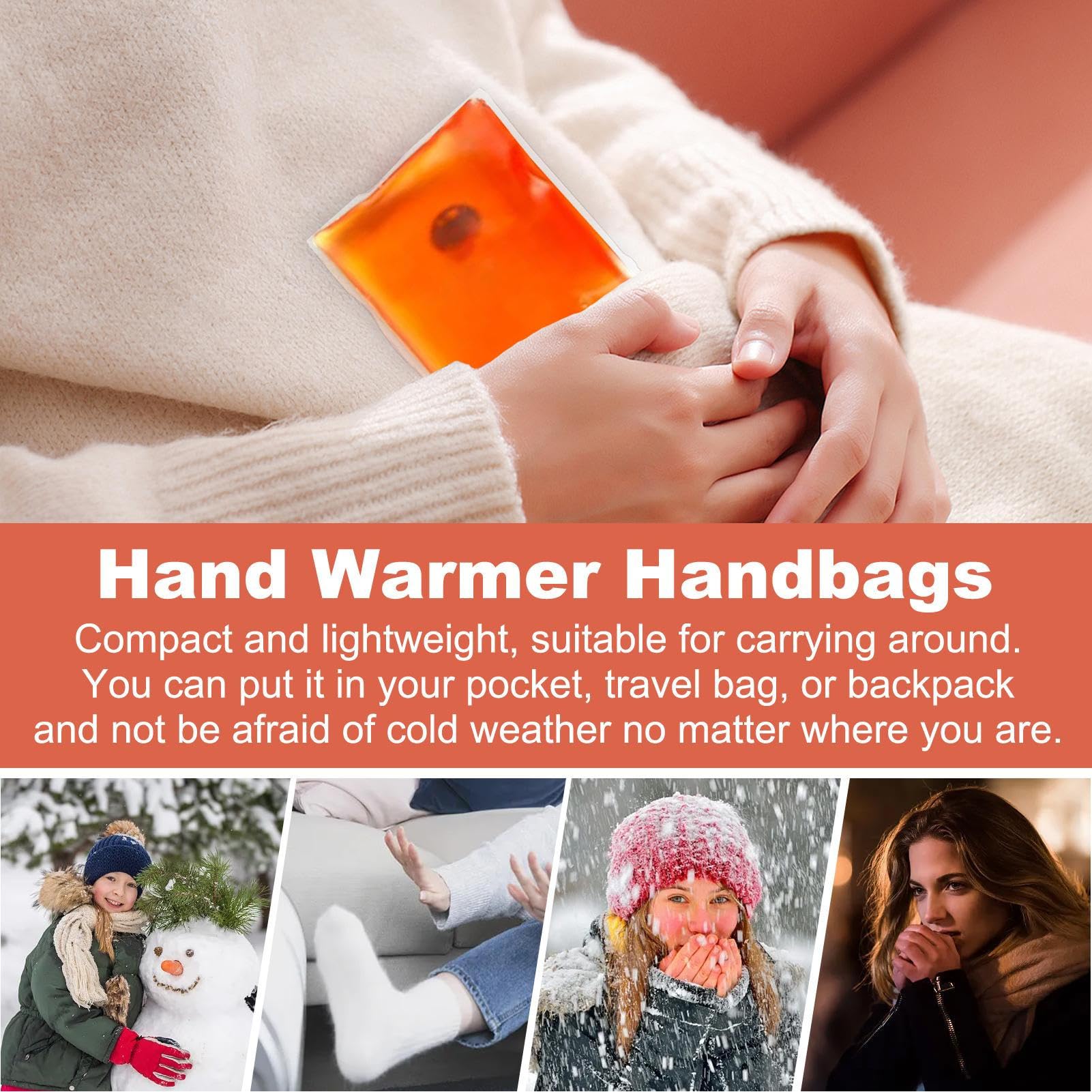 Taschenwärmer – Gel Wärmekissen | 8er Set Rund Quadratisch | Sofortige Wärme per | Wiederverwendbare Knick-Wärmepads | Handwärmer für Unterwegs | Perfekt fürr Weihnachtsmarkt Wandern Arbeit Outd