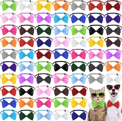240 corbatines para perros con collar ajustable, 20 colores, lazos para el cuello de cachorro, corbatas para mascotas, collares de gato, corbatas