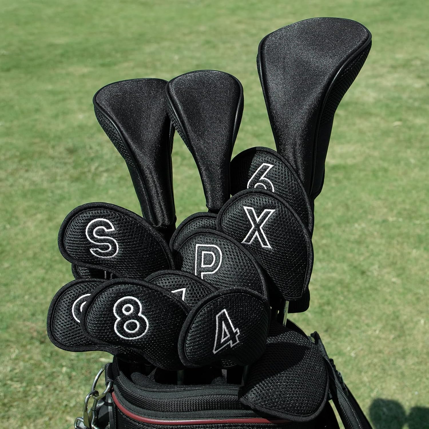 Barudan Golf Head Covers - 3Pcs Golf Club Head Covers for Wood & Fairway- Golf Hybrid 3 Wood Driver Headcovers