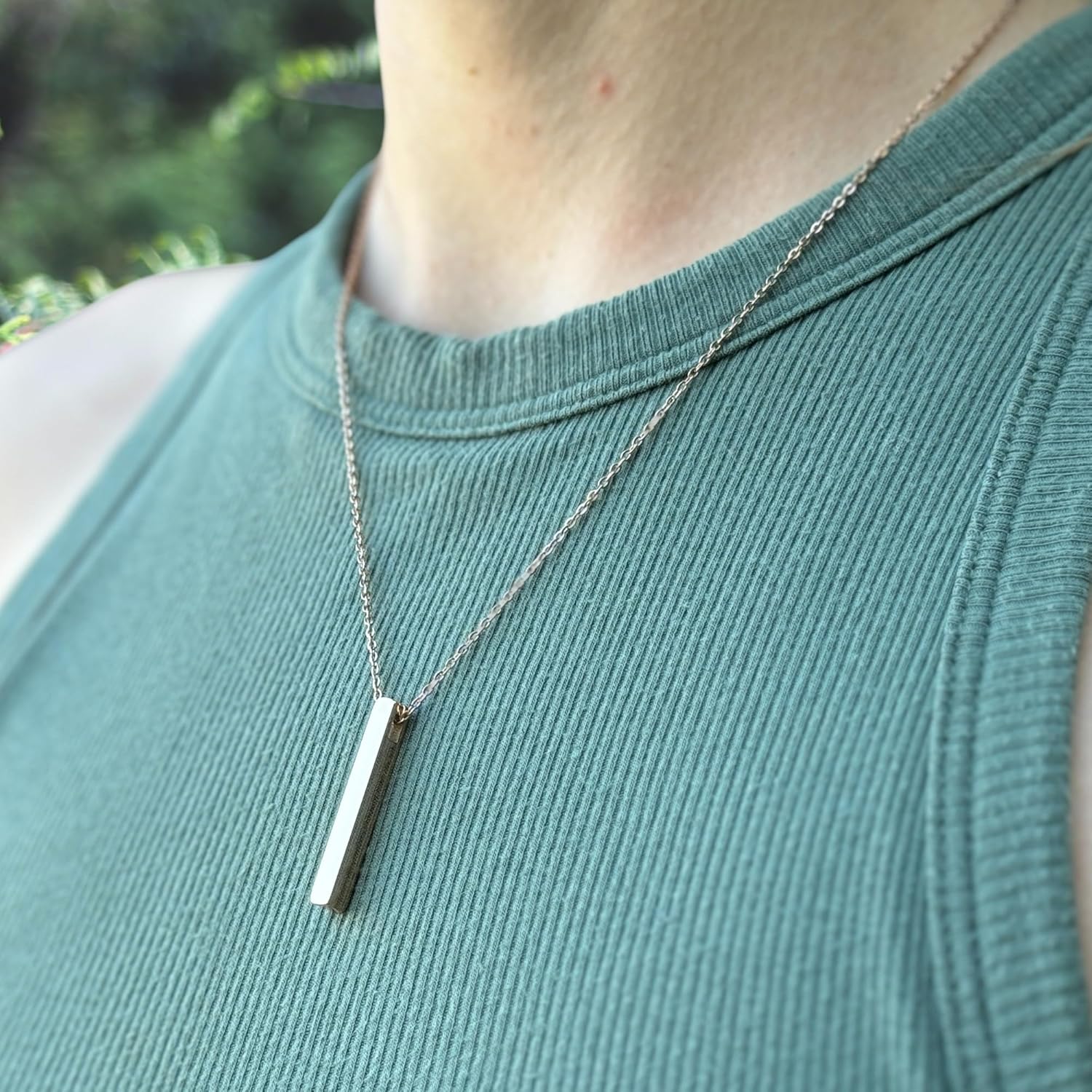 Personalized Vertical Bar Necklace with Children’s Names – Custom Engraved Name Pendant for Moms – Elegant Family Keepsake Jewelry - Remembrance Gift - Image 5