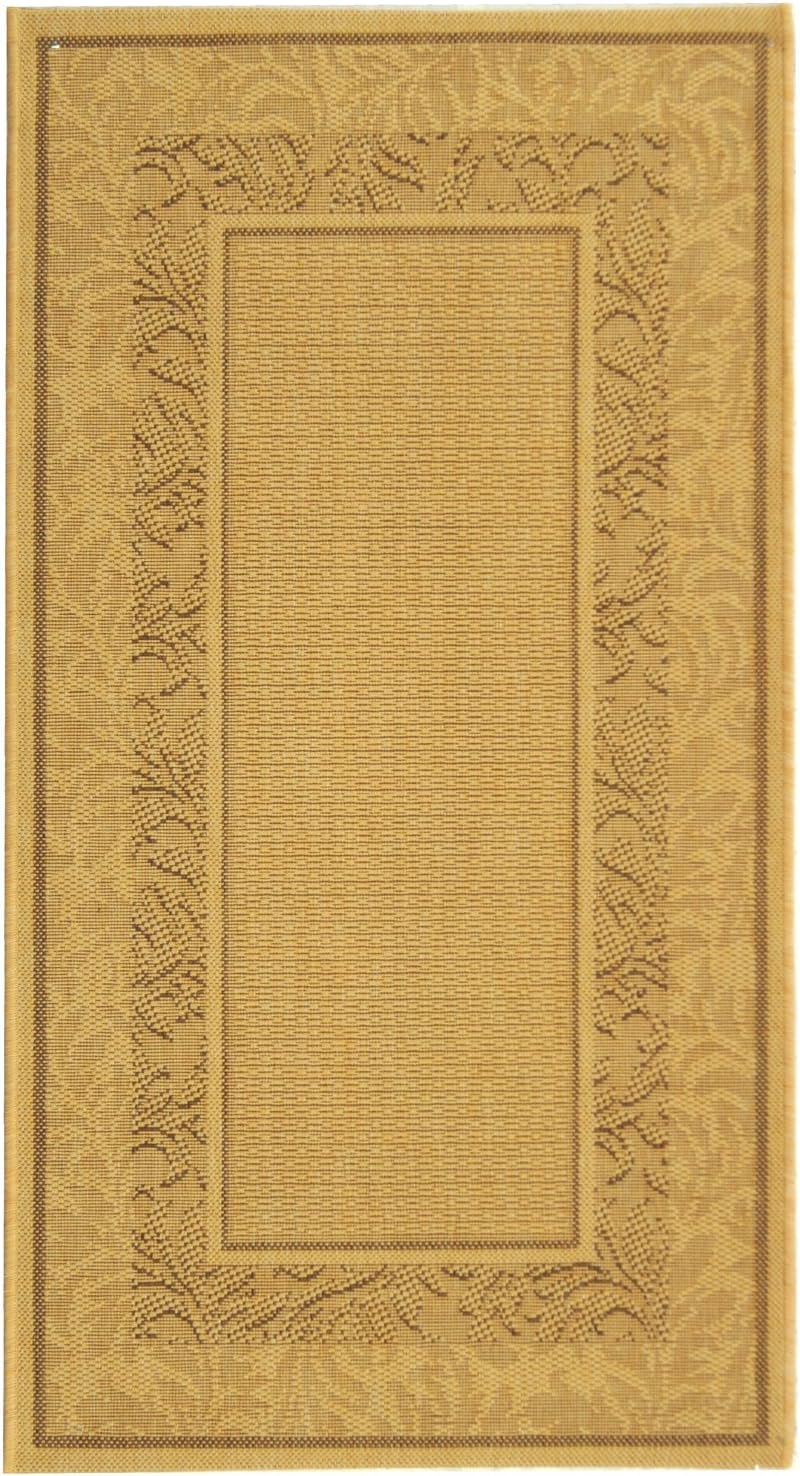 SAFAVIEH Courtyard Collection Accent Rug - 2'7" x 5', Natural & Blue, Indoor/Outdoor & Washable, Ideal for High Traffic Areas in Patio, Backyard, Mudroom, Entryway, Doormat (CY1704-3101-3)
