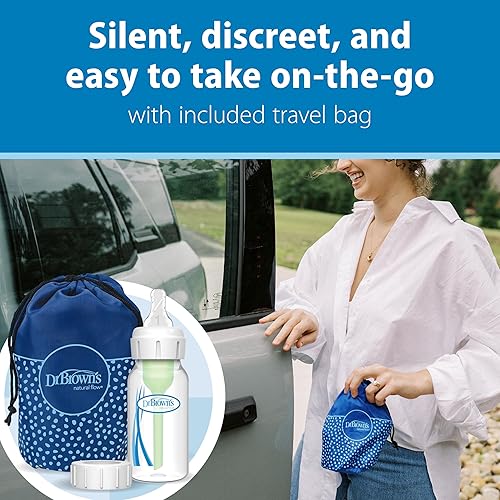 Miniatura 7 de Dr. Brown's Lanolina + bálsamo para pezones, extractor de leche materna 100% de silicona, bolsa de viaje, opciones anticólicos de 4 onzas + biberón,