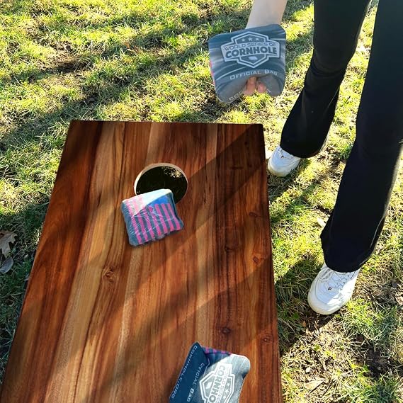 World Series of Cornhole Professional All-Weather Cornhole BoardsRegulation 2x4 PVC Cornhole Set for Outdoor PlayTournament Grade, Weatherproof, Durable Construction w/Folding Legs & Carry Handles