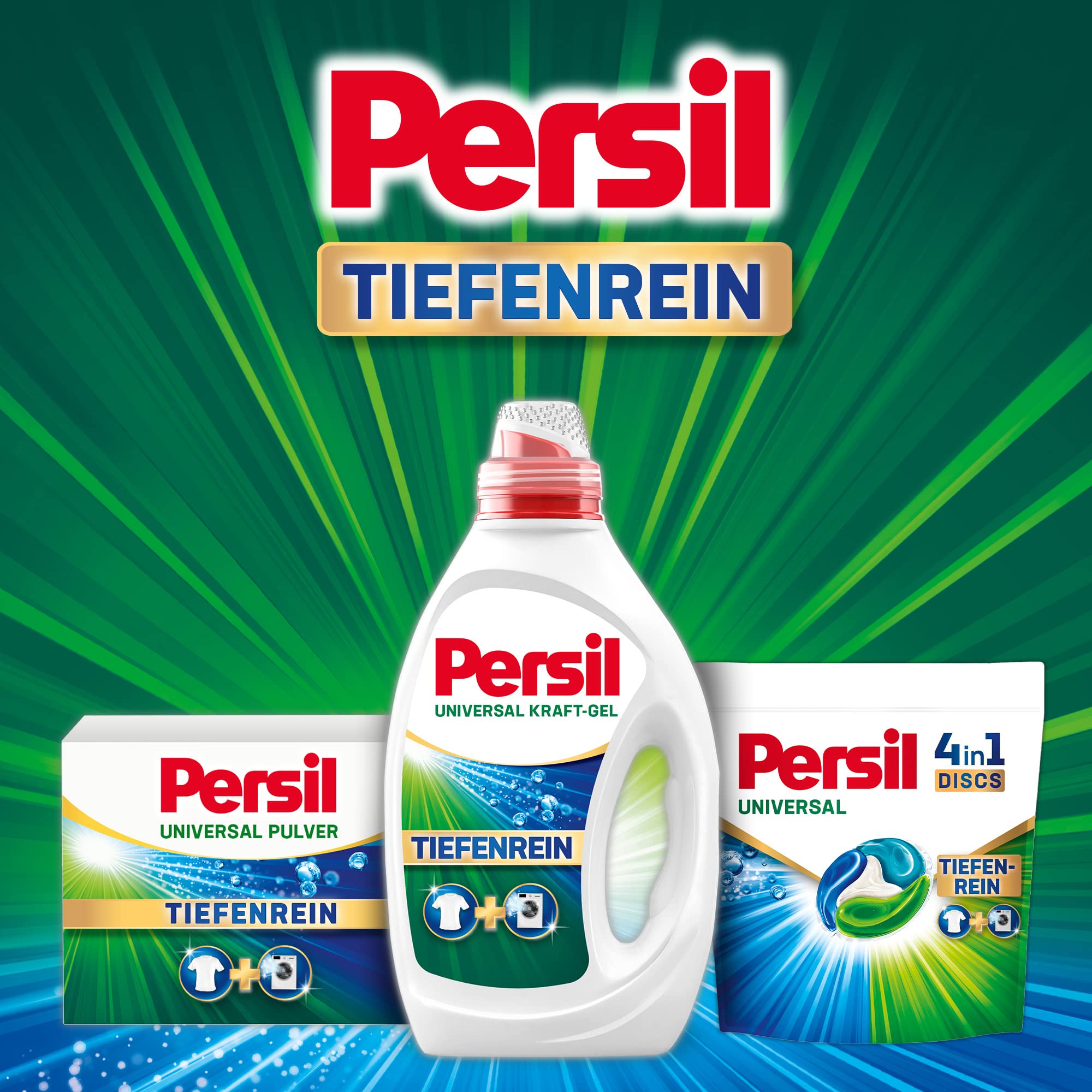 Persil Universal 4 en 1 Discs (60 lavados), detergente universal con tecnología de limpieza profunda, detergente completo para ropa pura y frescura higiénica para la máquina