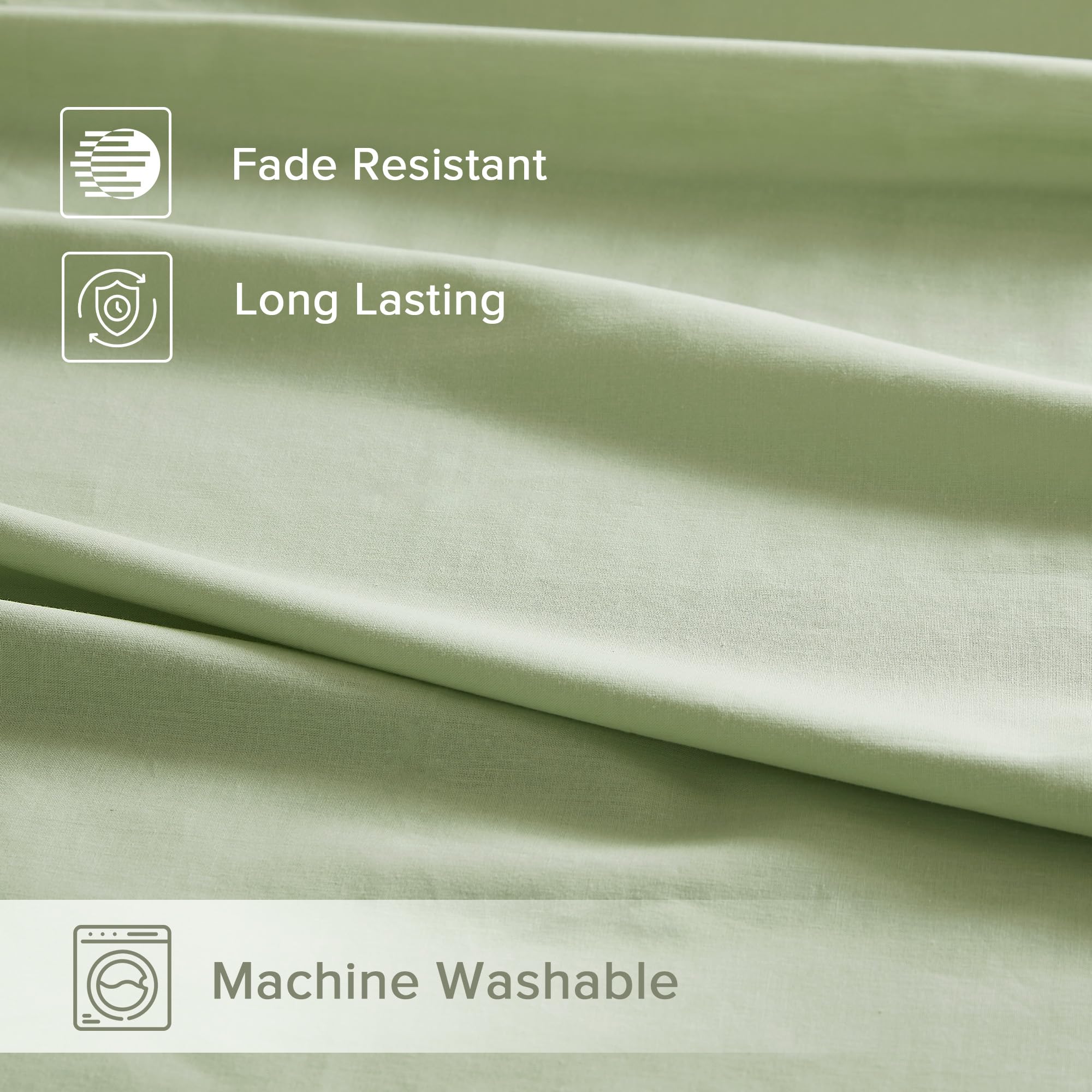 Comfort Spaces Lenzuola in 100% cotone, per letto king size, traspiranti e morbide, lenzuola in cotone naturalmente fresco, con tasca elastica da 35,6 cm, per materassi fino a 40,6 cm, set di lenzuola