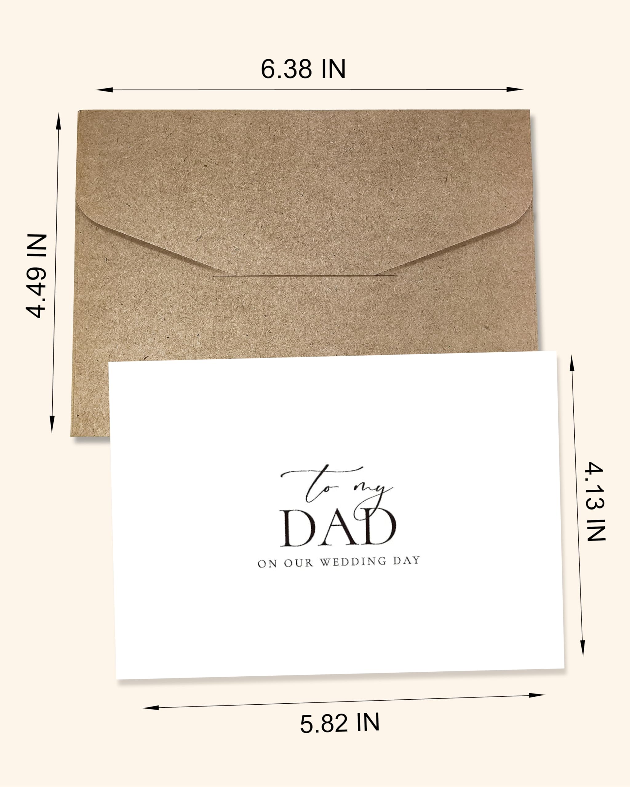 Juego de 2 tarjetas para el día de la boda para padres, para mi papá y mamá en nuestro día de boda, regalos para padres de la novia/novio (papá/mamá A)