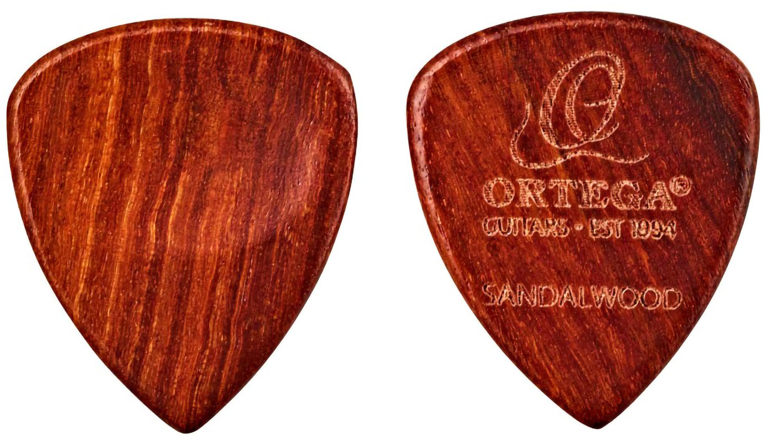 Ortega OGPW-SW2 Wooden Picks Standard Sandalwood 2.50 mm Plectrums (Pack of 2)