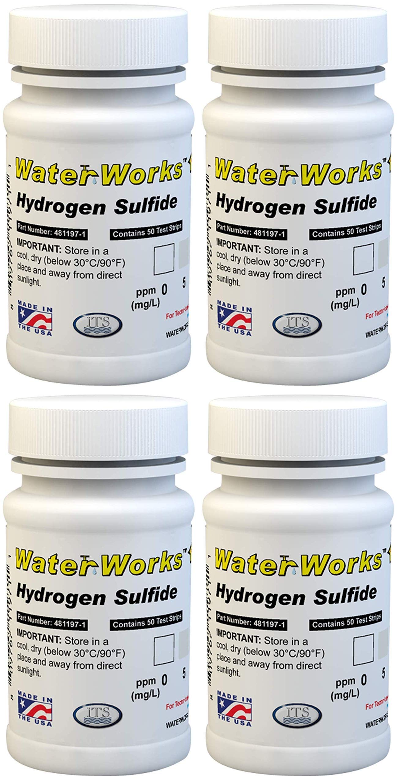 Test Strip, Hydrogen Sulfide, 0-80ppm, PK50 (F?ur ???k)