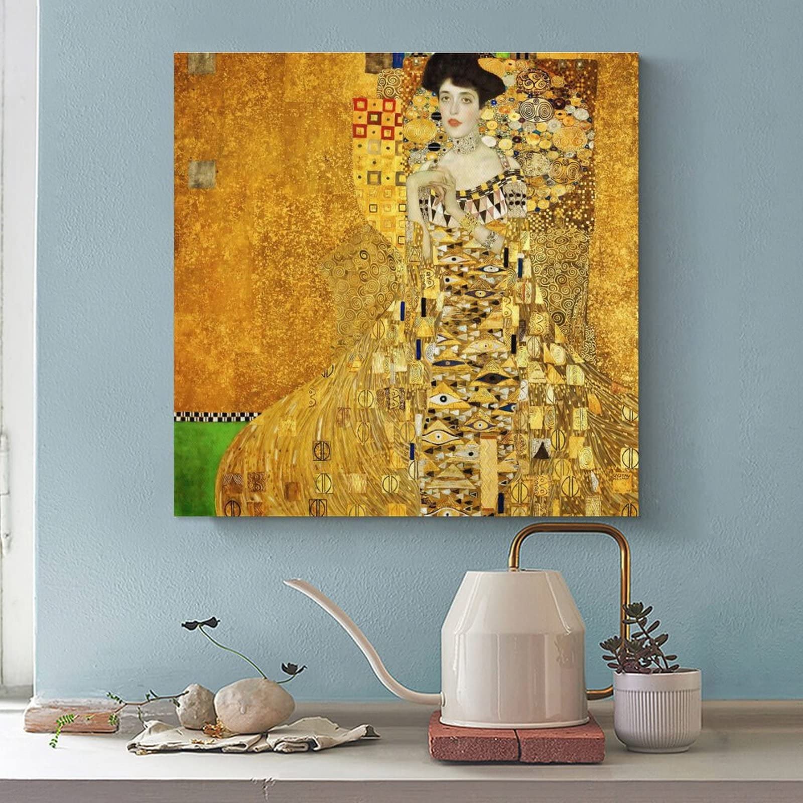 洋画ポスター  クリムト Amazon.co.jp: ARTCANVAS The Kiss - 長方形 1907 キャンバス