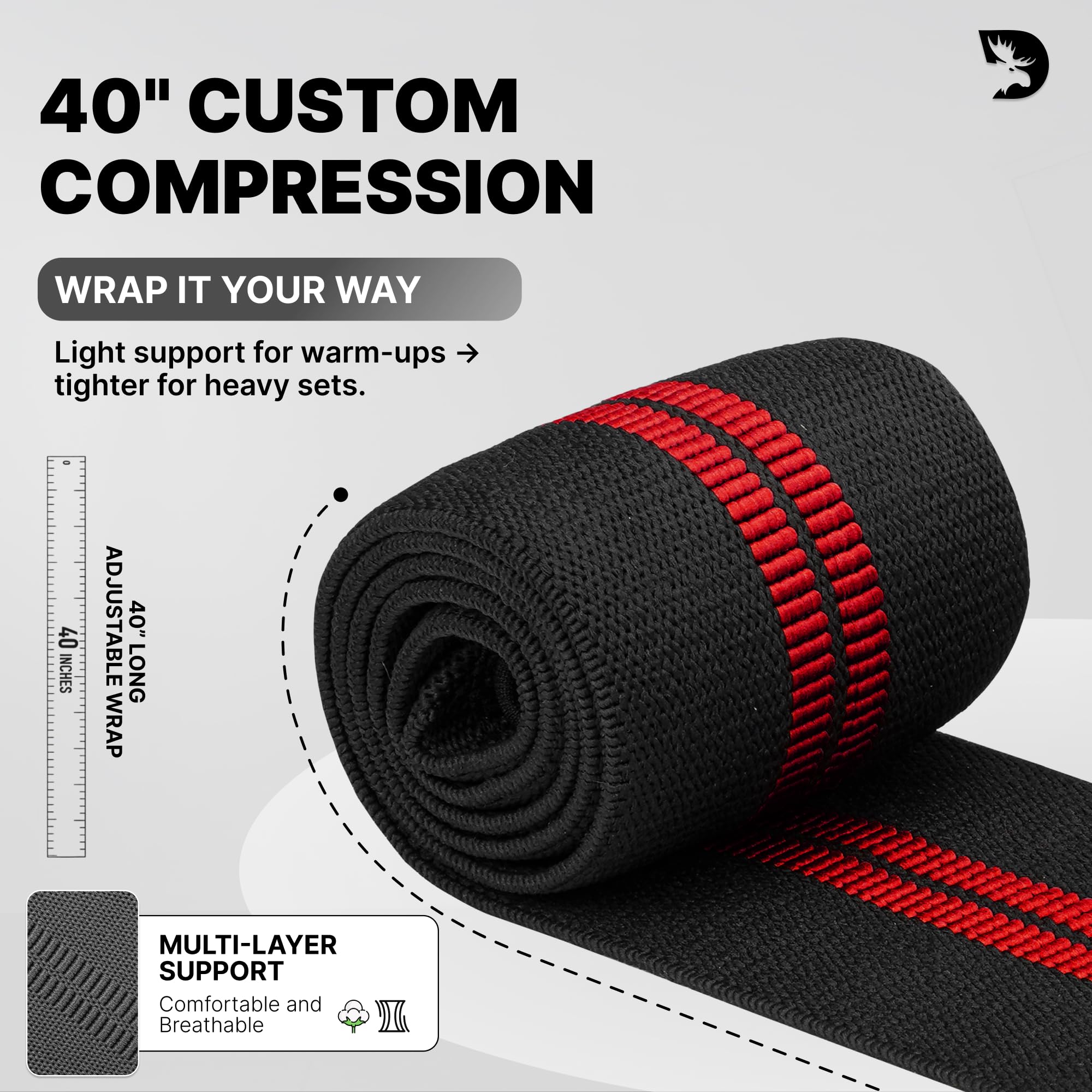 DMoose Fitness Gomiti per sollevamento pesi (coppia) 101,6 cm, tutore regolabile per supporto articolare, sollievo dal dolore e tendinite, cinghie per gomito per sollevamento pesi, panca e allenamenti