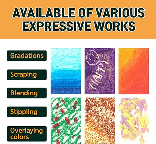 Miniatura 6 de HA SHI Juego de pasteles suaves al óleo (50 palos, 48 colores), suministros de arte para artistas, palos de pintura al óleo de galería, juego de