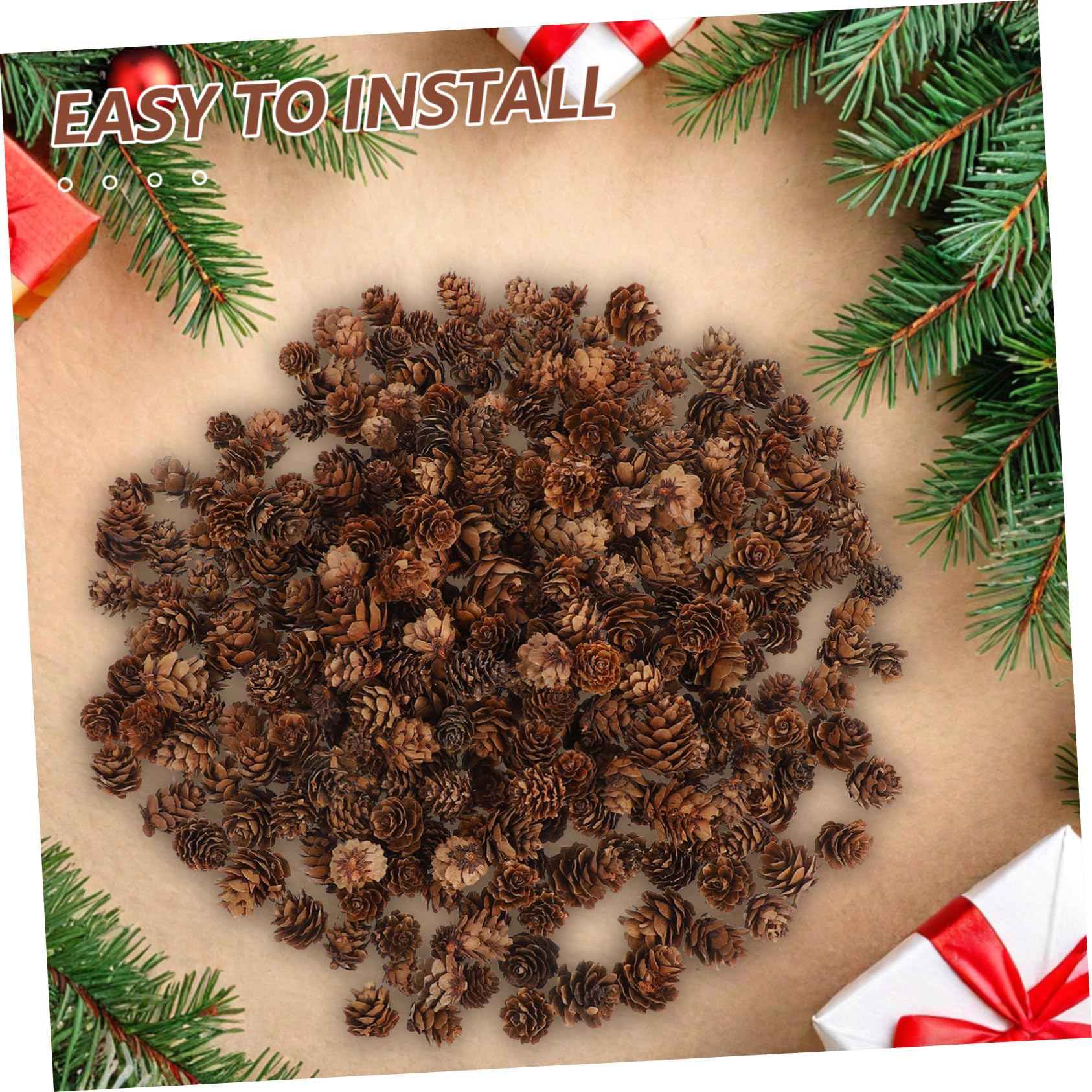 TOYANDONA Decoraciones de Piñas Naturales Secas Piñas de Pino Rústicas para Adornos de Navidad Árbol de Navidad Fiestas y Manualidades de Otoño