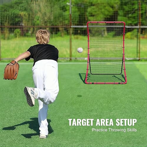Miniatura 4 de VEVOR Baseball and Softball Rebounder Net, PitchBack Baseball Pitching Net, Volleyball Pitch Return Trainer Rebound Net with Pitching Target, All