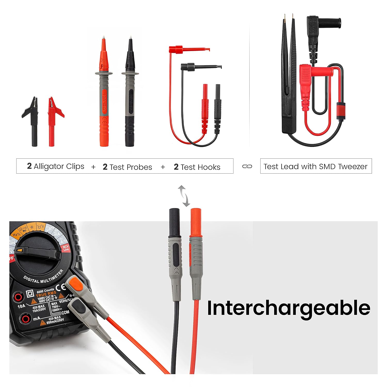 Flexible insulated test leads