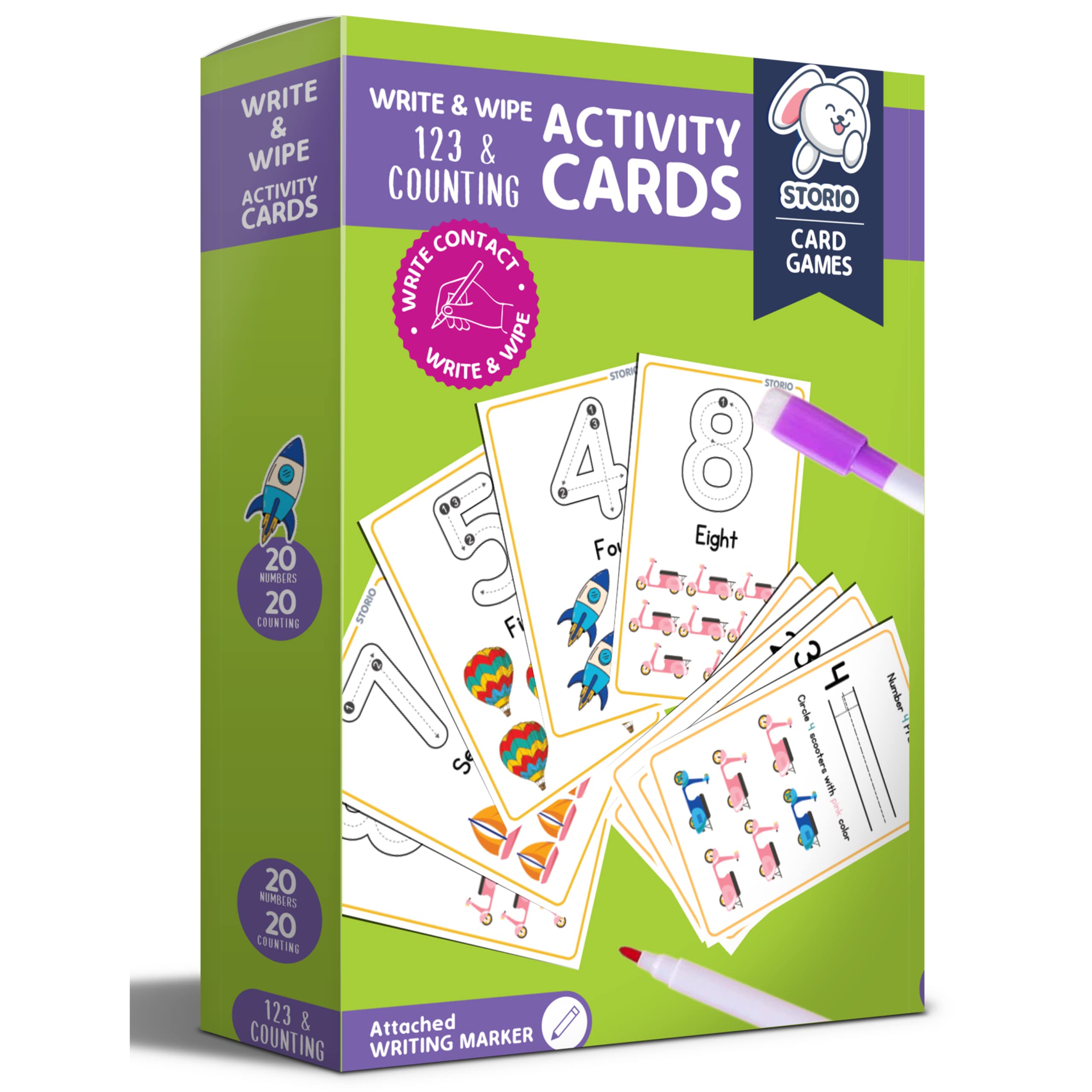Storio Numbers & Counting Flash Cards for Kids Early Learning | Easy & Fun Way of Learning 1 Year to 6 Years Babies (B0BP1VFC54) Amazon Price History, Amazon Price Tracker