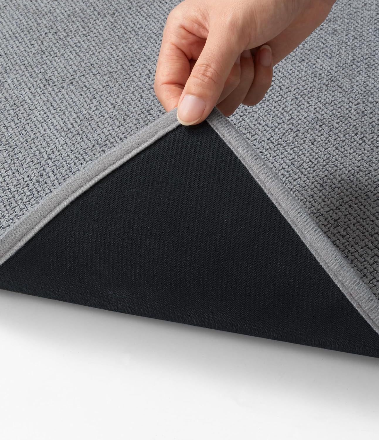 YIHOUSE Bathroom Rugs Mats Sets 3 Pieces Gray, Ultra Thin Bath Mat Absorbent Non Slip Bath Rugs for Bathroom Washable, Shower, Sink, Laundry (Gray, 3 Pieces) - Image 3