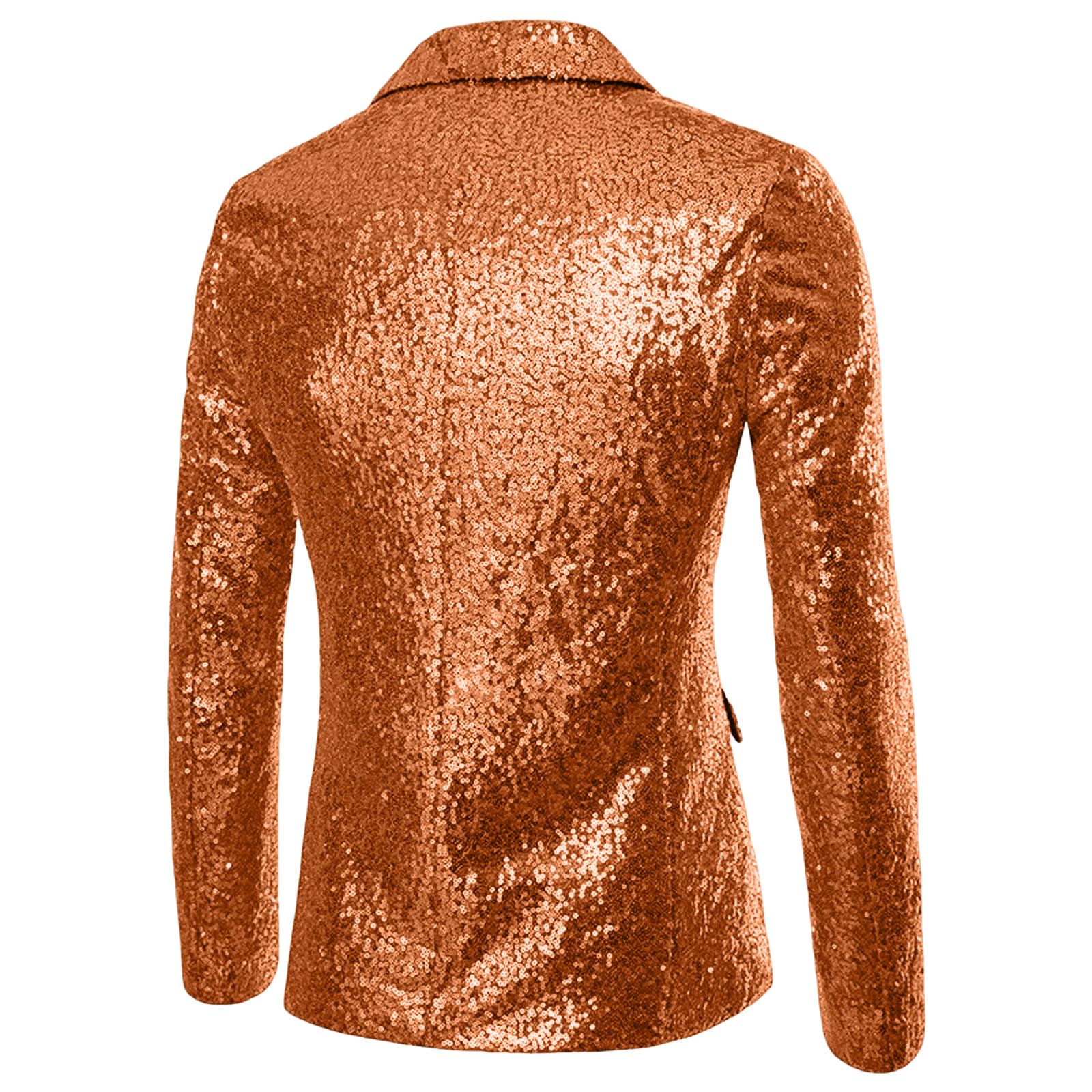 Veste Costume à Paillette Homme Métallique Blazer Smoking Slim Fit Brillant Sequin pour Mariage Fête