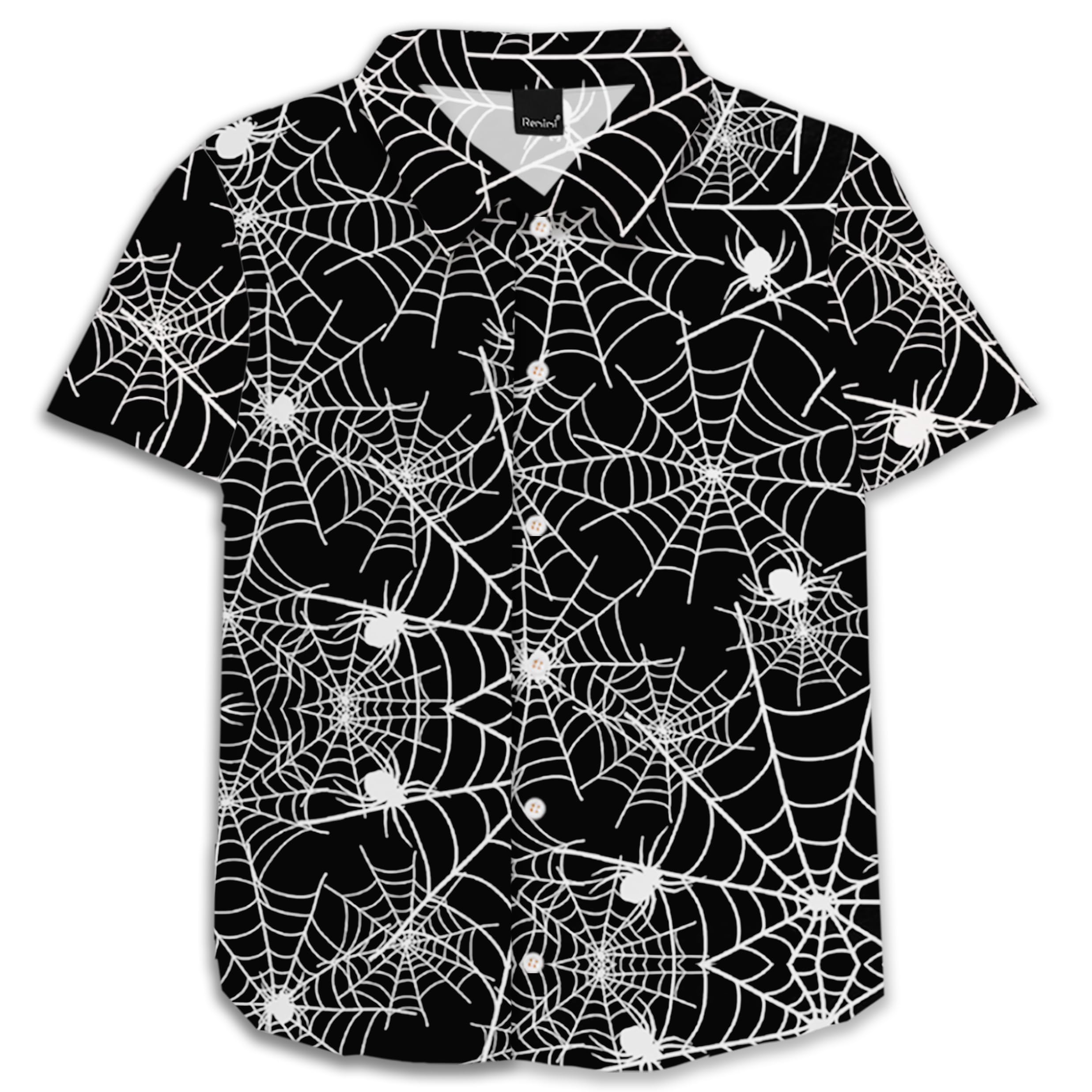 Remimi Unisex Kids Halloween Shirt Boys Pumpkin Ghost Shirts Hawaii Button Up Tops 5-14 Years