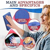 Vista 4 de Toallas quirúrgicas Huck de algodón, color: azul. 15" x 25" – Paquete de 12 piezas.