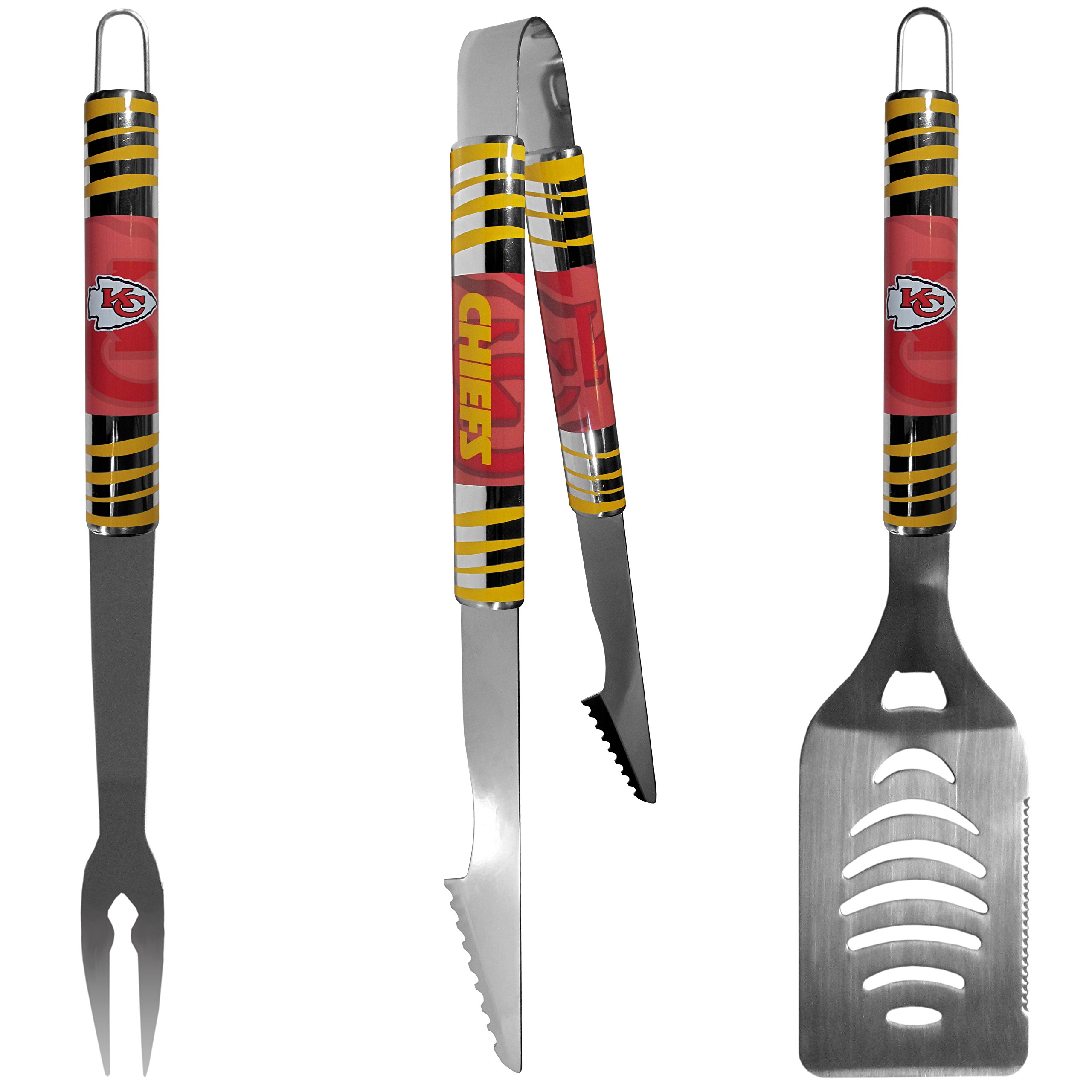 NFL Siskiyou Sports Fan Shop Kansas City Chiefs Tailgater BBQ Set 3 piece Team Color