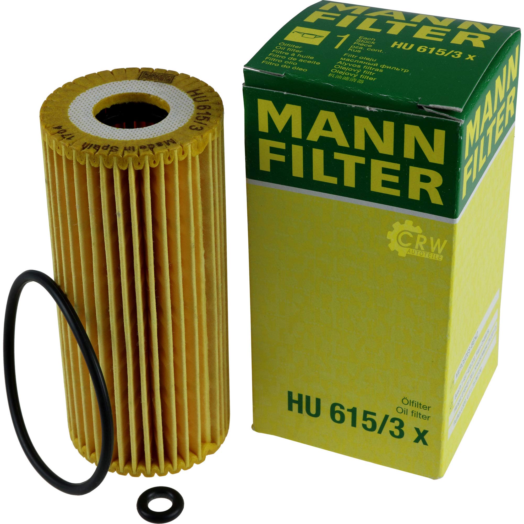 Paquete de inspección Kit de mantenimiento de filtros con filtro de aceite HU 615/3 x, filtro de aire C 11 120, filtro de combustible WK 842/18, filtro de habitáculo CUK 3780, tornillo de