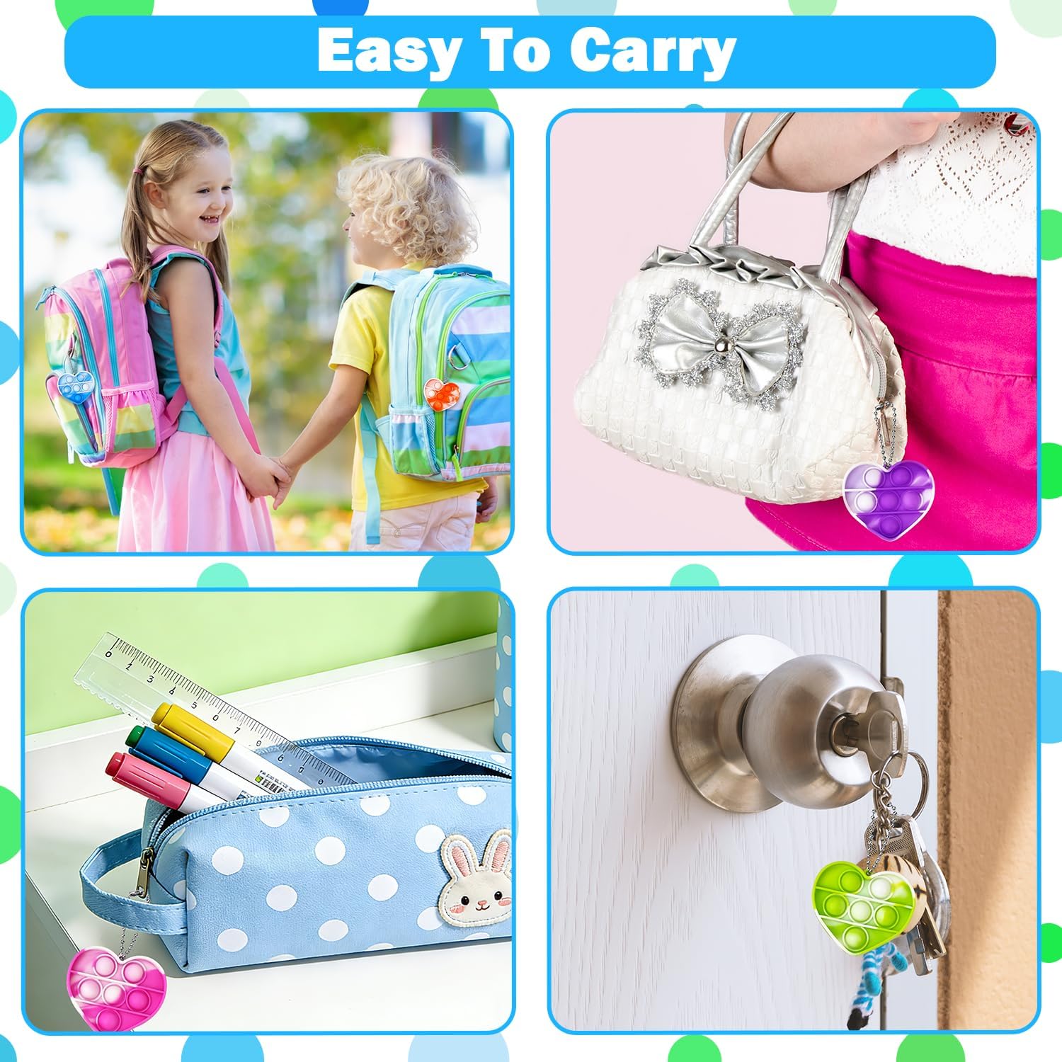 Valentines Day Gifts Cards for Kids Classroom 28 Pack,Mini Pop Keychain Fidget Toy with Class Exchange Cards for Toddlers Preschool,Non Candy Treats Valentines School Party Favors Prizes for Boy Girl