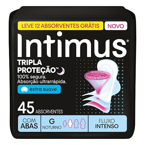 Absorvente Intimus Toda Protegida Noturno, 45 un suave com abas