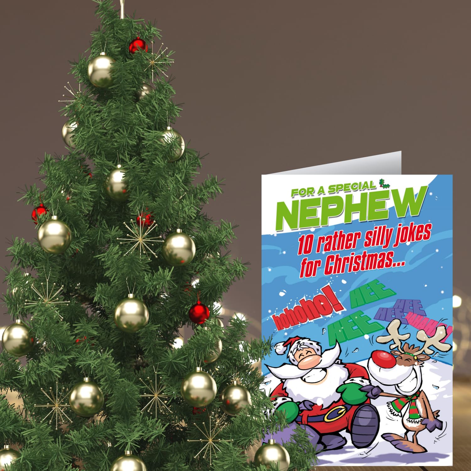 Weihnachtskarte 'Face Ache' – 159 X 235 Mm, Witzige Sprüche, Perfekt Für Neffen & Humorvolle Grüße