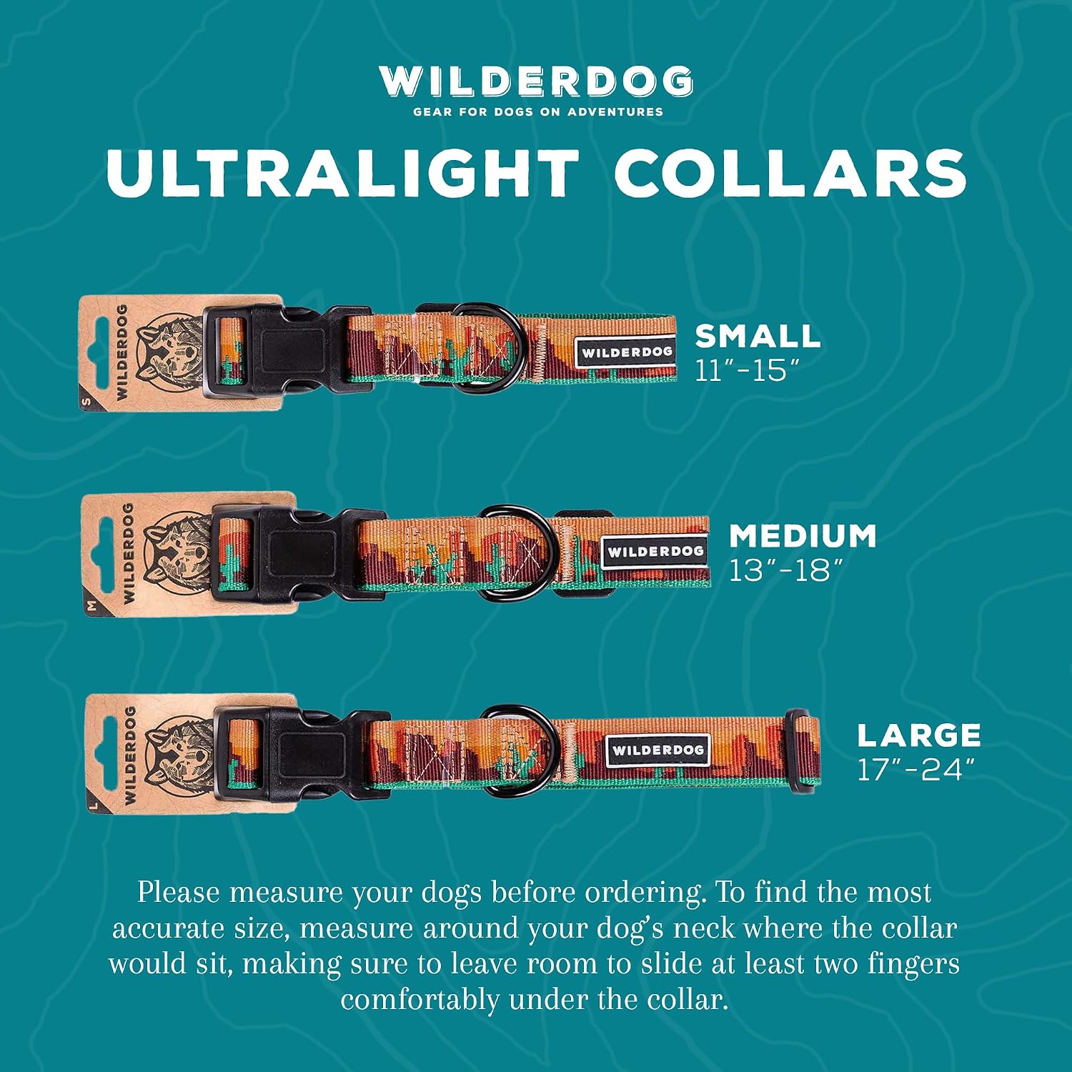 Wilderdog Ultralight Collar Series for Dogs - Large - Moab