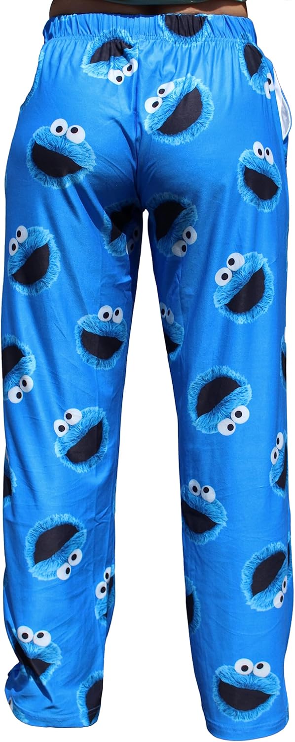 BRIEF INSANITY Lounge Pajama Pants for Men and Women | Sesame Street Cookie Monster Tough Cookie Graphic Print Pattern Bottoms - Comfy, Ultra Soft, Unisex Loungewear Pants (Tough Cookie, Small) - Image 4