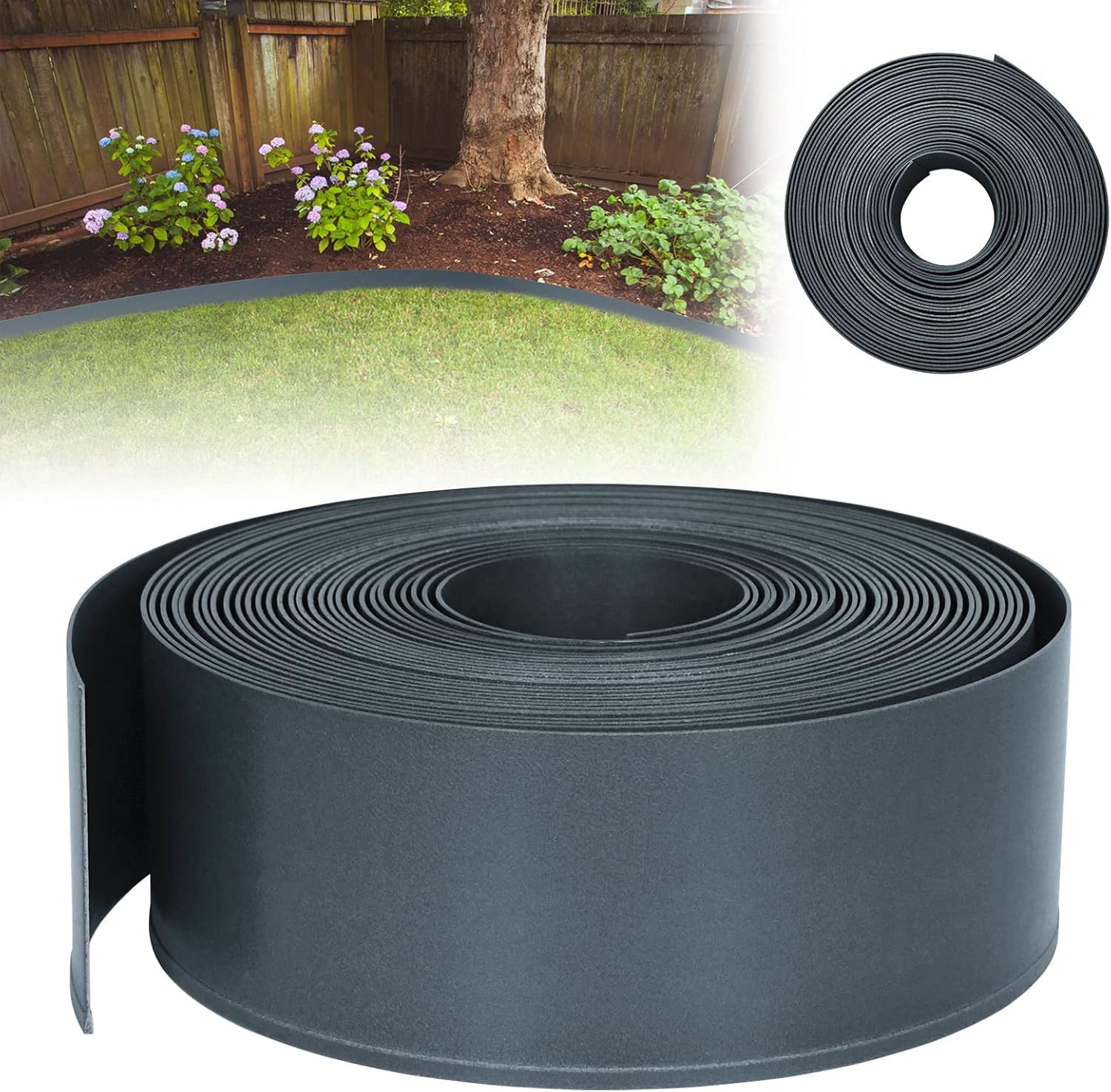 UISEBRT Rasenkante Kunstoff 20m - Lawn Edging Roll Plastic Beeteinfassung Gartenzaun Beetumrandung Rasenbegrenzung Lawn Border Garten Dekorativ, Grün
