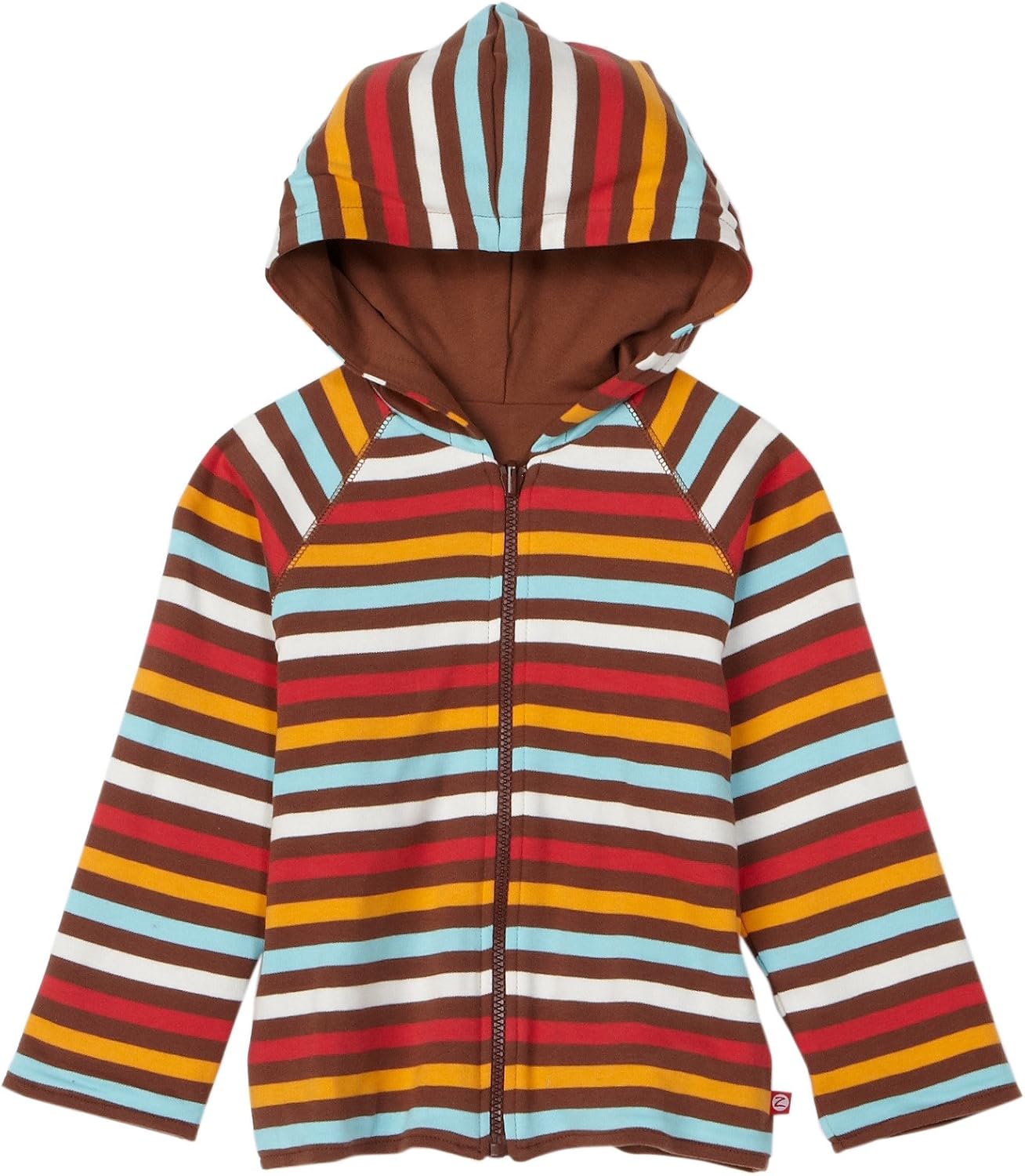 Zutano Little Boys' 5 Color Stripe Reversible Zip Hoodie