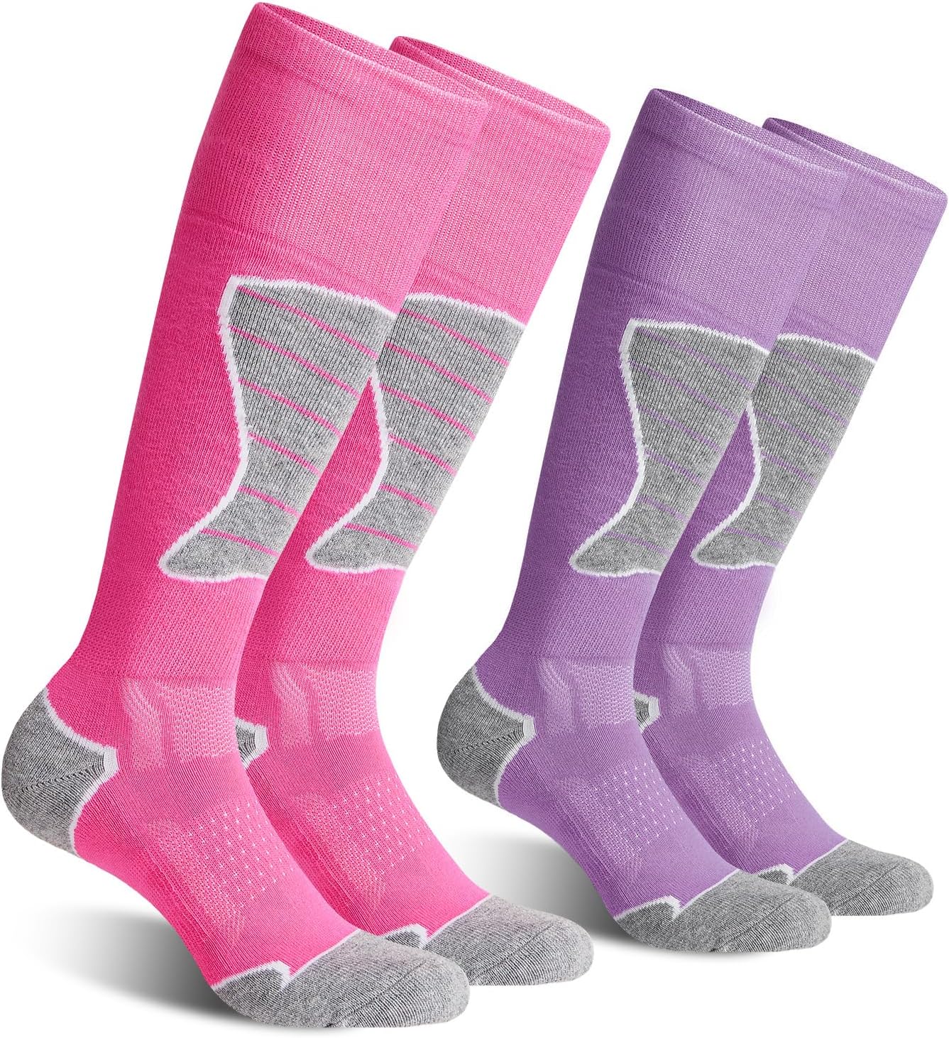 CS CELERSPORT Women's Merino Wool Ski Socks, 2/3 Pack Thermal Warm Winter Thick Knee High Snowboarding Skiing Socks