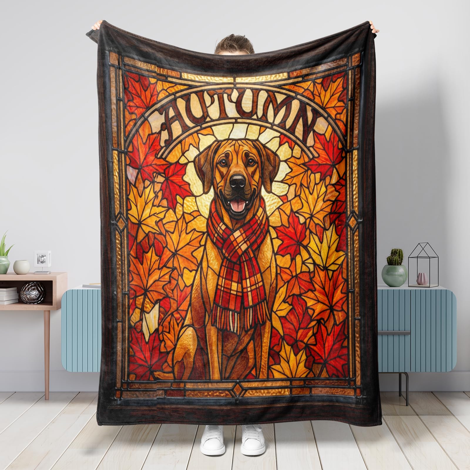 Plaid en flanelle Rhodesian Ridgebacks au fini pelucheux et impressions haute définition