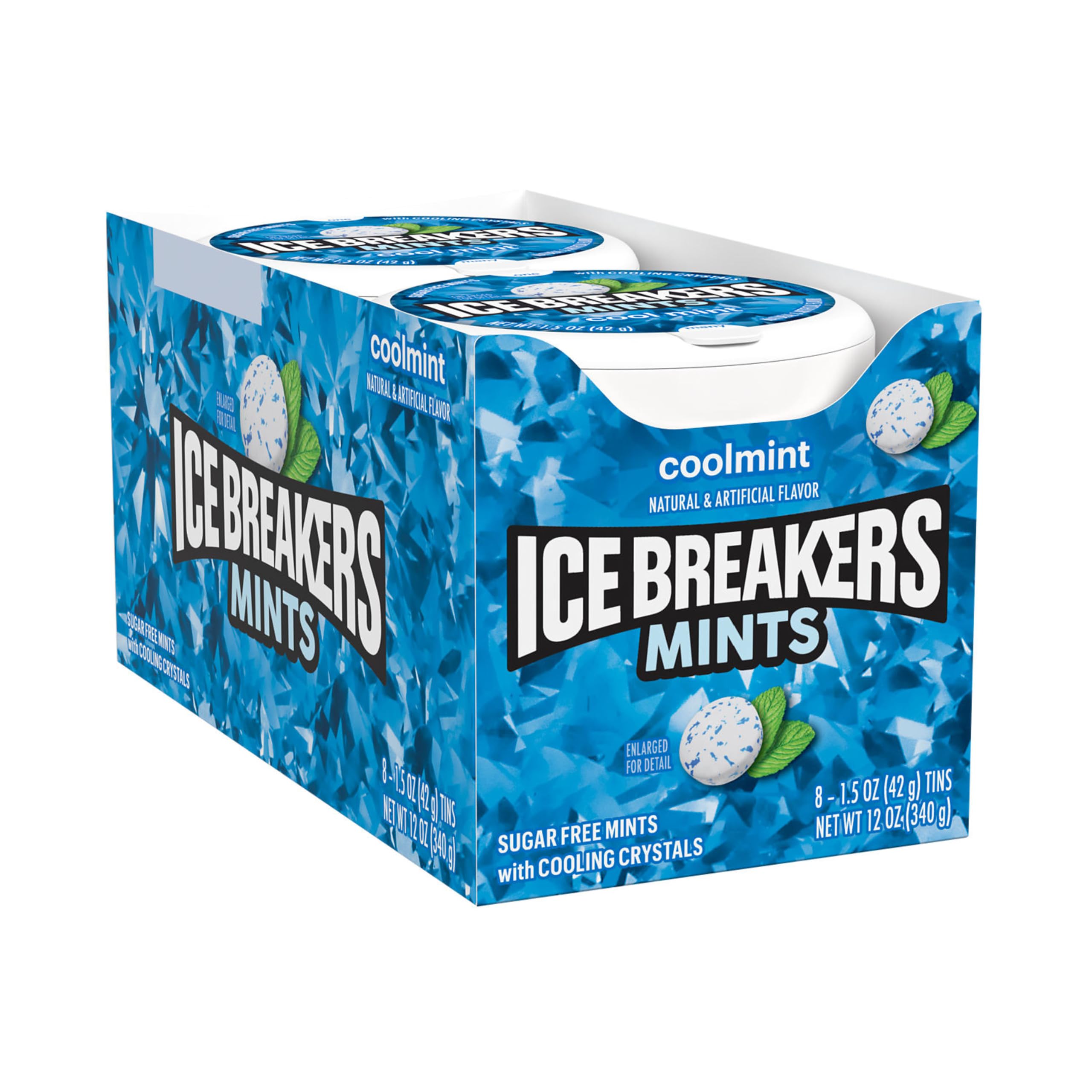 ICE BREAKERS Mints (Coolmint, Sugar Free, 1.5-Ounce Containers, Pack of 8)