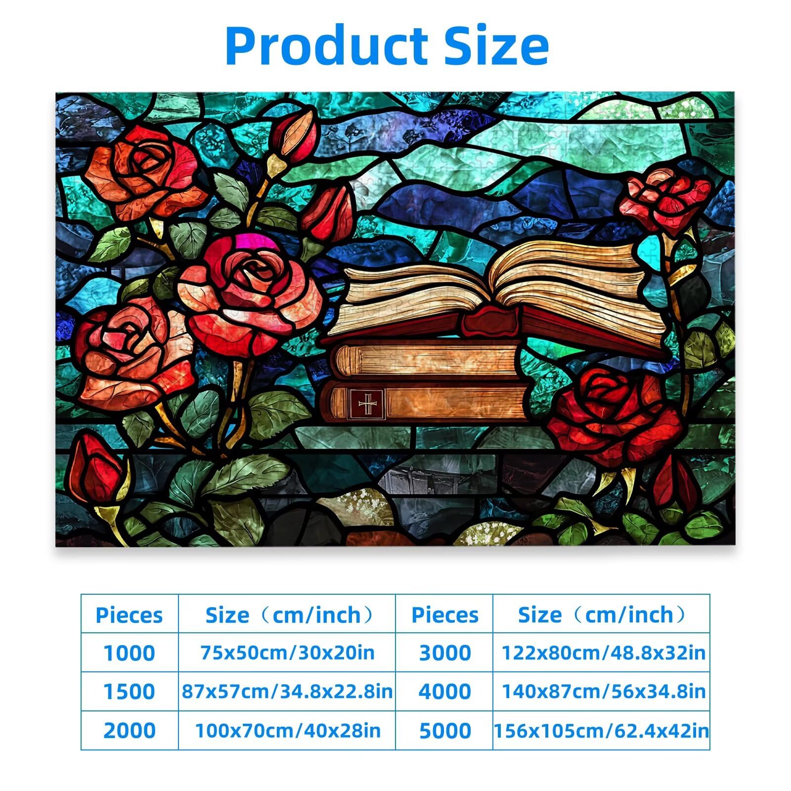 Puzzle de 2000 Piezas para Adultos, Flor Puzzle 2000 Piezas, Iglesia Rompecabezas Adultos con Caja, Medidas: 100x70 cm, Rompecabezas Madera para Toda la Familia, Home Decoration, Regalo Mujer, -3485
