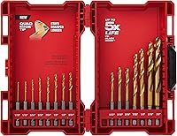 Milwaukee Shockwave 15-Piece TiN Titanium Impact Duty Drill Bit Set 48-89-4630 - Stays Sharper Longer