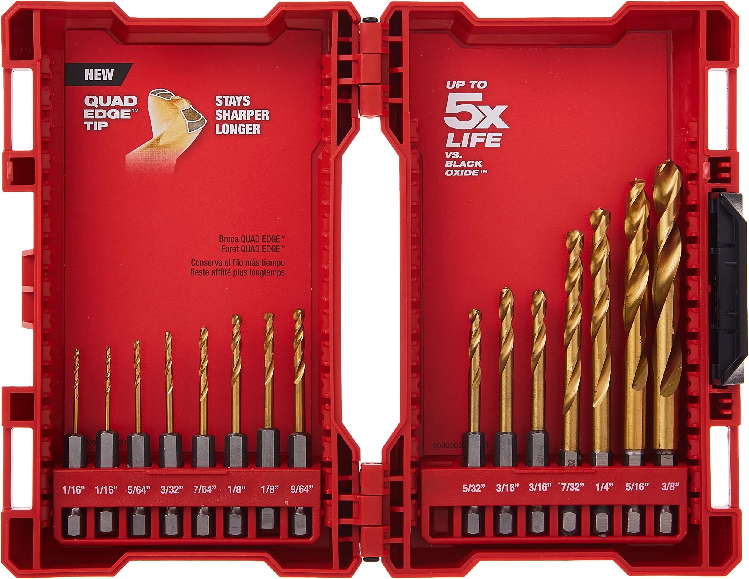Milwaukee 48-89-4630 Kit TiN Shockwave (15-Piece Titanium)